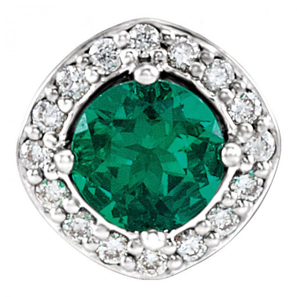 ChathamCreated Emerald 08 CTW Diamond Pendant_Stuller