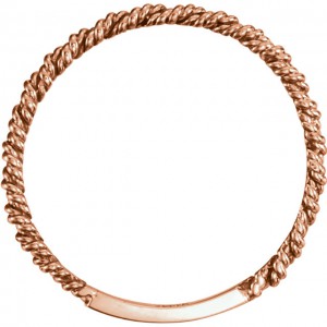 14K Rose 2mm Twisted Rope Band-2