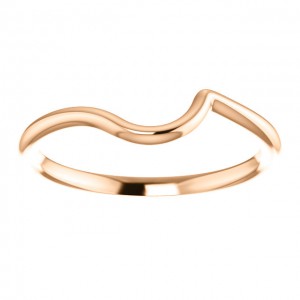 14K Rose Band for 5.8mm and 6.5mm Engagement Ring-3