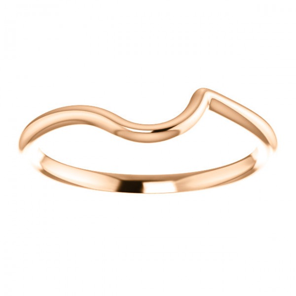 14K Rose Band for 5.8mm and 6.5mm Engagement Ring-3