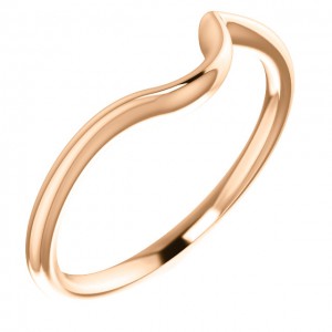 14K Rose Band for 5.8mm and 6.5mm Engagement Ring