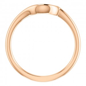 14K Rose Band for 5.8mm and 6.5mm Engagement Ring-6
