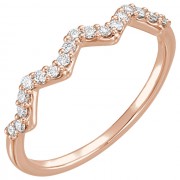 14K Rose CTW Diamond Stackable Ring