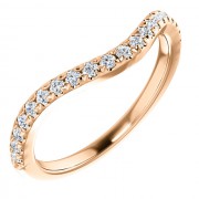 14K Rose Diamond Matching Band