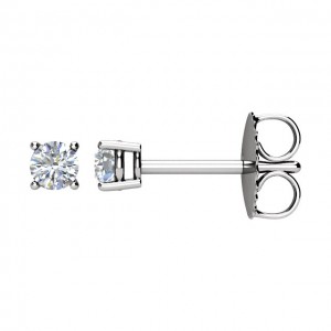 14K White HALF CTW Diamond Earrings