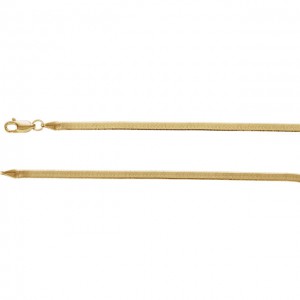 14k Yellow 3mm Herringbone Necklace