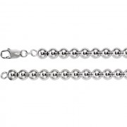 Sterling Silver 8mm Hollow Bead 18 Chain