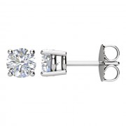 14K White 1 CTW Diamond Earrings