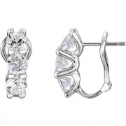 Sterling Silver Cubuc Zirconia Earrings