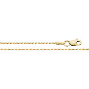 14K Rose 1mm Diamond Cut Wheat 18 Chain