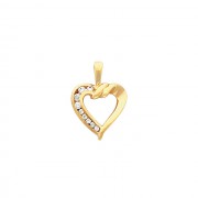 14K White Heart