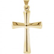 14K Yelloe Cross Pendant