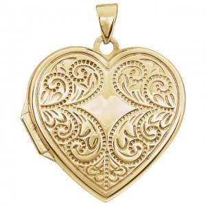 Design-Engraved Heart Locket