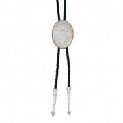 Engraved Silver Bolo Tie