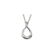 Sterling Silver .015 CTW Diamond Infinity-Inspired 18 Necklace