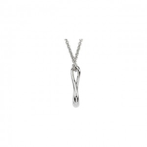 Sterling Silver .015 CTW Diamond Infinity-Inspired 18 Necklace -2