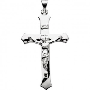 Sterling Silver 47.3x25.5mm Crucifix Pendant