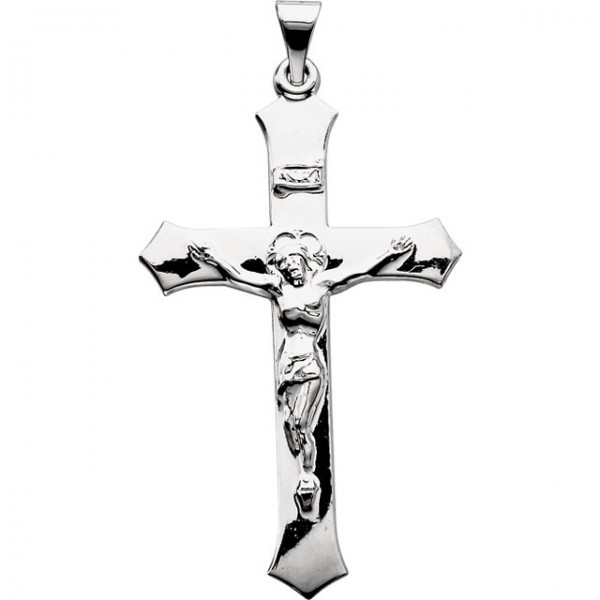 Sterling Silver 47.3x25.5mm Crucifix Pendant
