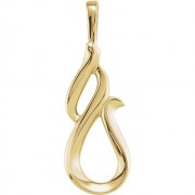 14K Yellow Gold Freeform Pendant