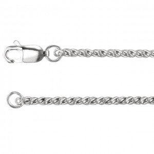 Sterling Silver 18 Reverse Rope Chain