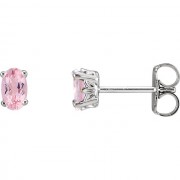 14K White Morganite Earrings