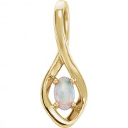 14K Yellow Opal Freeform Pendant