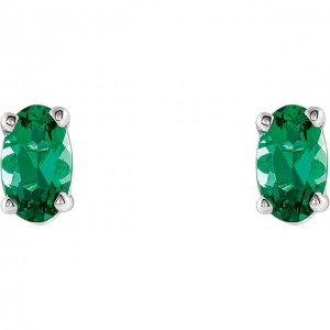 Emerald Oval Earrings 2