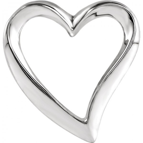 Sterling Silver Heart Chain Slide
