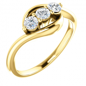 14K Yellow CTW Diamond Ring