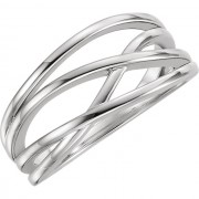 Sterling Silver Criss-Cross Ring