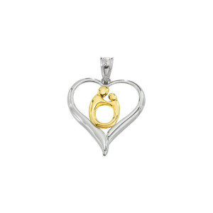 Sterling Silver Embraced by the Heart™ Family Necklace-2