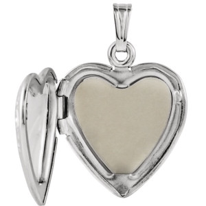Sterling Silver Mom Heart Shape Locket with Rose 2