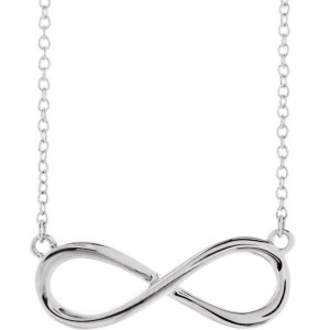Sterling Silver Infinity-Inspired 18 Necklace