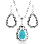 Roadrunner Turquoise Scalloped Jewelry Set