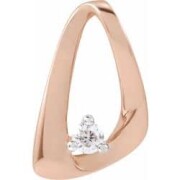 14K Rose Free Form Pendant